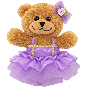 Small Purple Ballerina outfit for 20cm bear