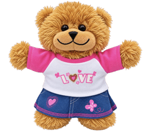 Small Love outfit for 20cm bear